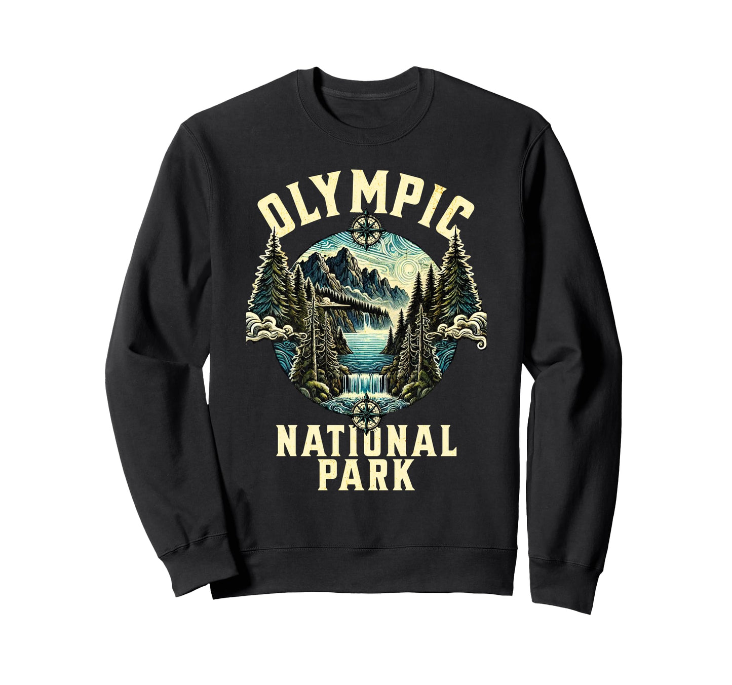 Olympic National Park Usa Souvenir Sweatshirt - Graphic Print Unisex