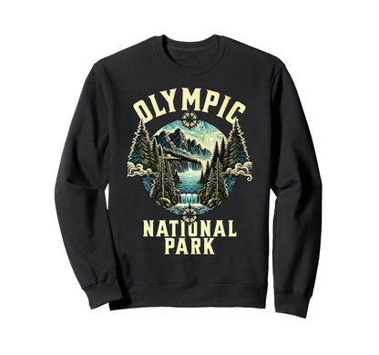 Olympic National Park Usa Souvenir Sweatshirt - Graphic Print Unisex