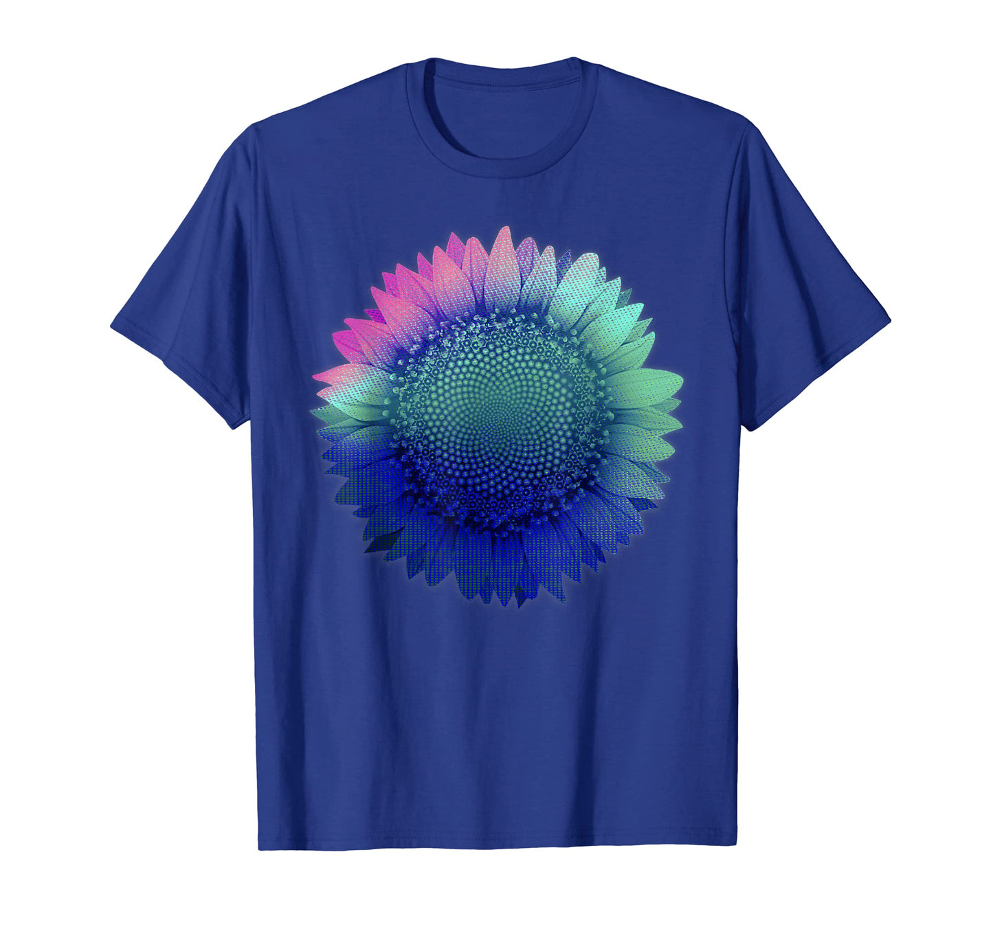 Cyber Aesthetic Sunflower Futurism T-Shirt - Fun Novelty Design Unisex