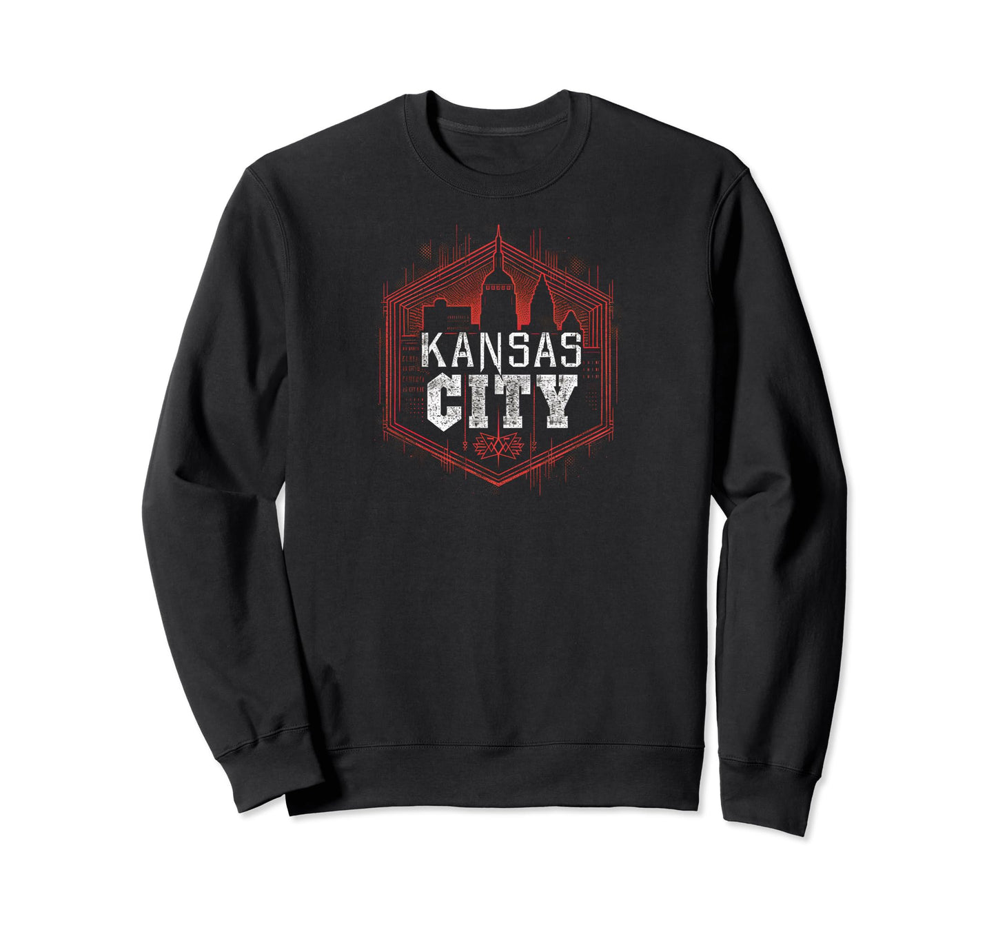 Kansas City Grit 90S Grunge Sweatshirt - Minimalist Print Unisex