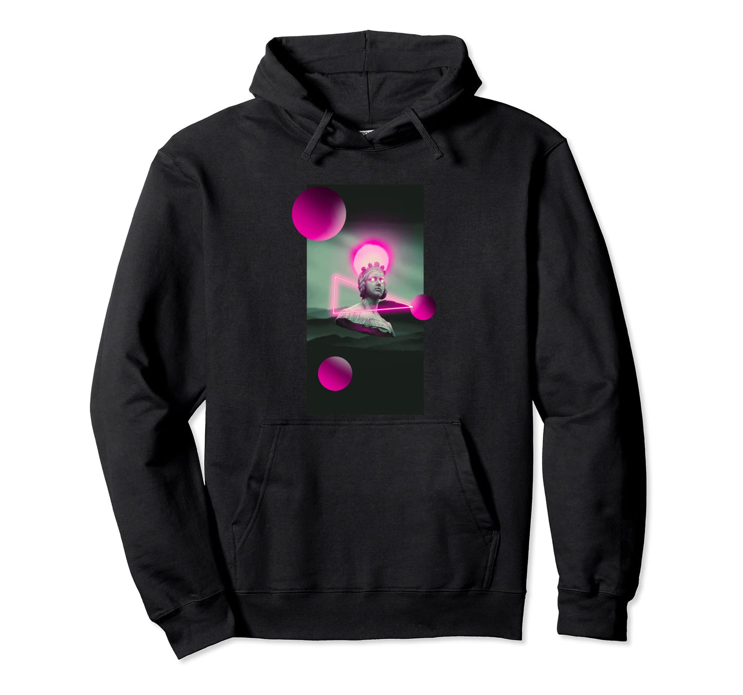 Aesthetic Vaporwave Synthwave Hoodie - Minimalist Print Men Women