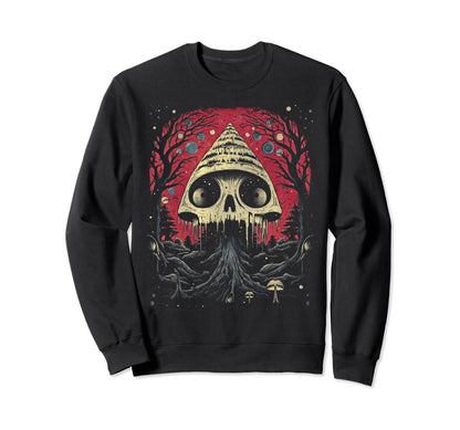 Grunge Mushroom Goth Fungi 75 Sweatshirt - Trendy Graphic Men Women