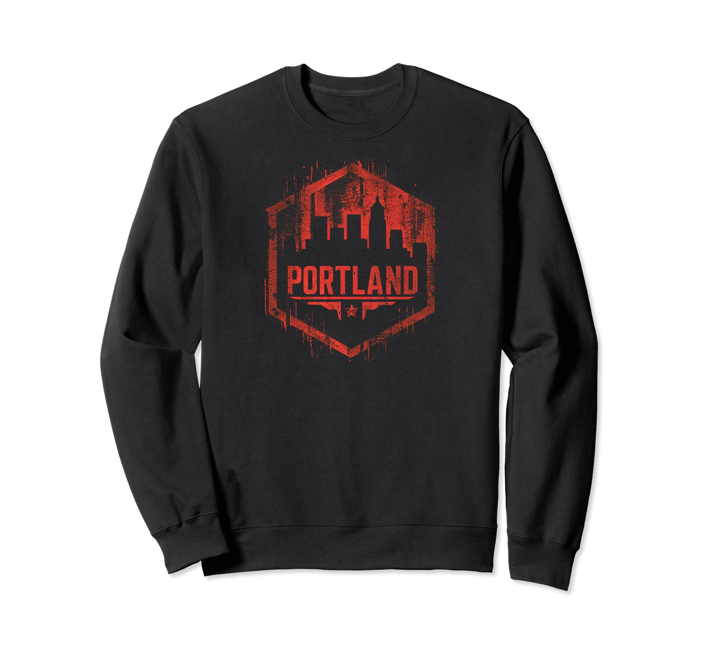 Portland Grit 90S Grunge Sweatshirt - Fun Novelty Design for Adults