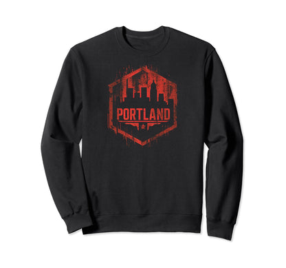 Portland Grit 90S Grunge Sweatshirt - Fun Novelty Design for Adults