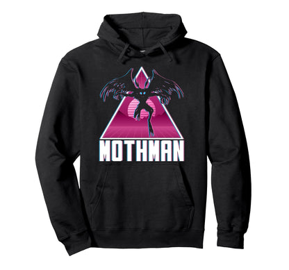 Vaporwave Aesthetic Mothman Cryptozoology Hoodie - Unique Graphic Unisex