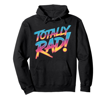 Totally Rad 80S Synthwave Vaporwave Hoodie - Fun Novelty Design for Adults
