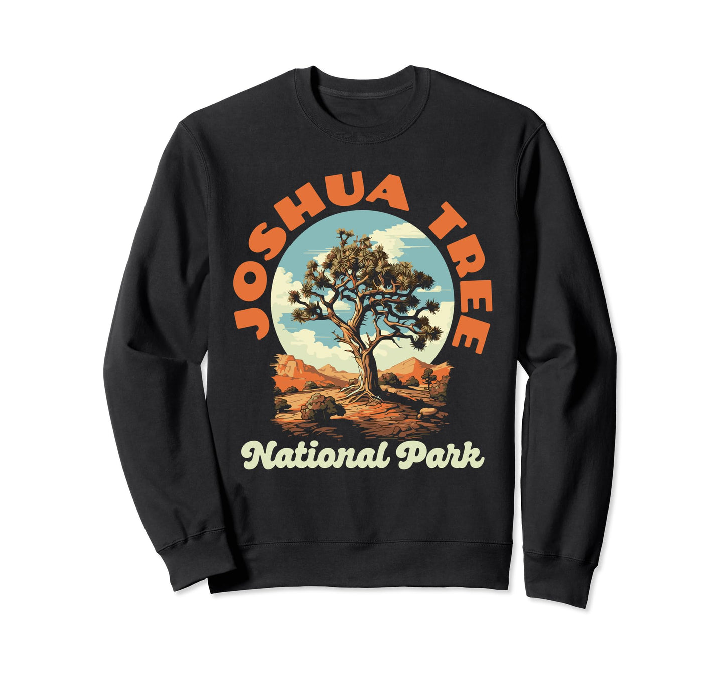 Joshua Tree National Park 70S Vibe Sweatshirt - Graphic Print Unisex