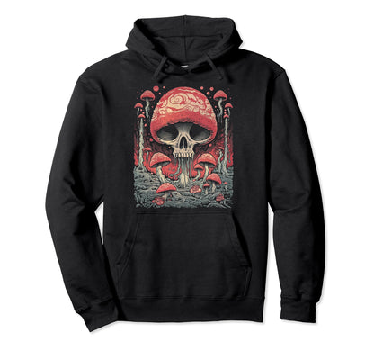 Grunge Mushroom Goth Fungi 70 Hoodie - Custom Art Print Unisex