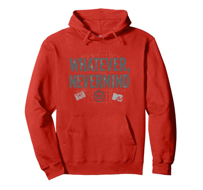 Whatever Nevermind Gen X Nostalgic 90S Hoodie - Minimalist Print Men Women