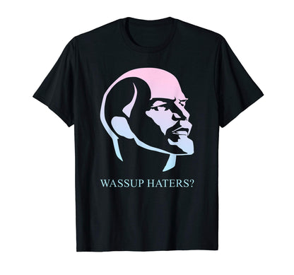 Lenin Wassup Haters Pastel Vaporwave T-Shirt - Minimalist Print Men Women