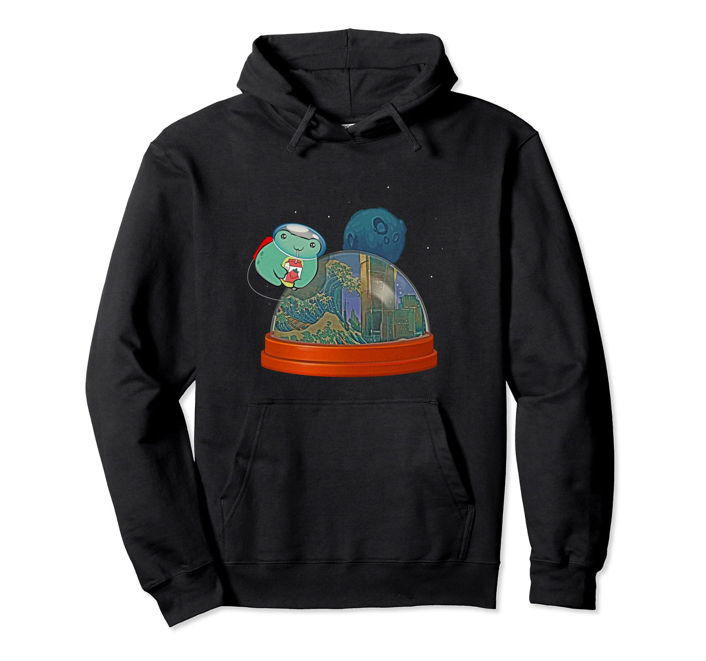 Atom Punk Aesthetic Vaporwave Frog Hoodie - Aesthetic Graphic Unisex