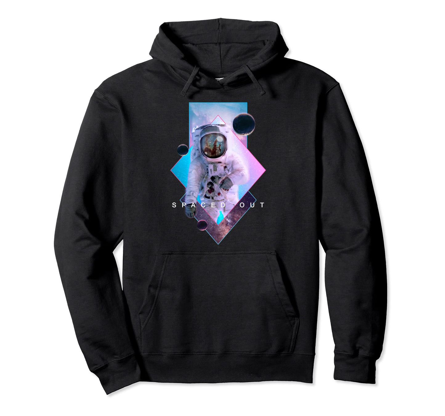 Spaced Out Astronaut Aesthetic Hoodie - Minimalist Print for Adults