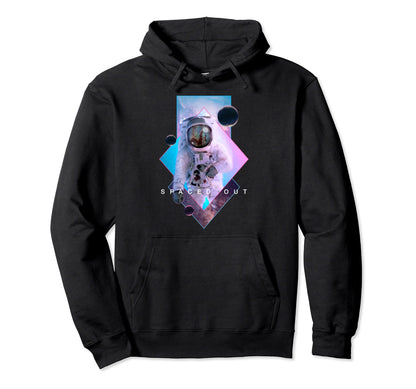 Spaced Out Astronaut Aesthetic Hoodie - Minimalist Print for Adults