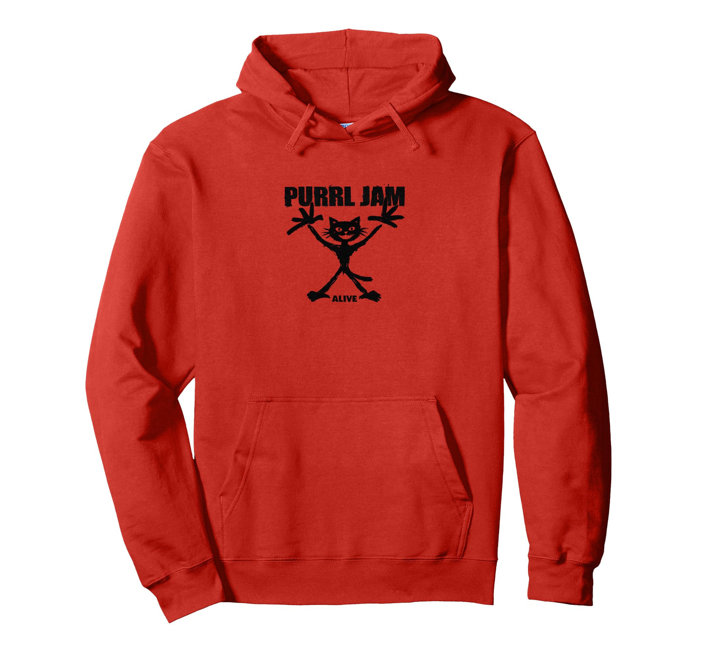 Purrl Jam Cat Rock Band Grunge Hoodie - Trendy Graphic Unisex