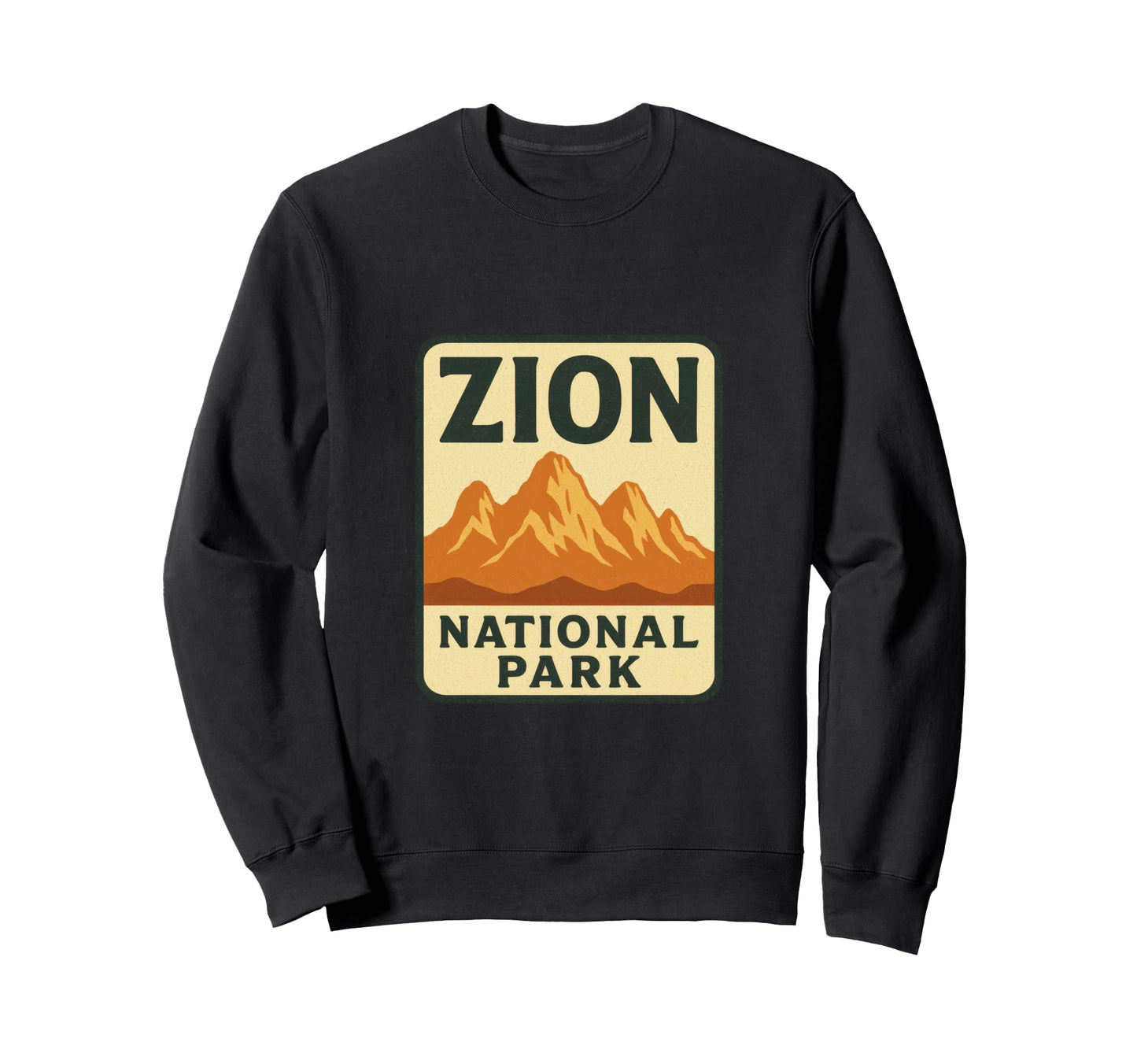 Zion National Park Utah Hiking Sweatshirt - Minimalist Print for Adults