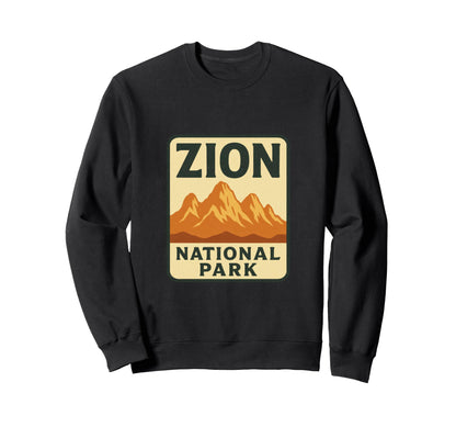 Zion National Park Utah Hiking Sweatshirt - Minimalist Print for Adults