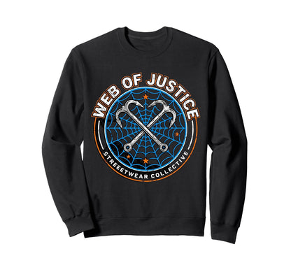 Web Justice Vigilante Grappling Sweatshirt - Minimalist Print for Adults