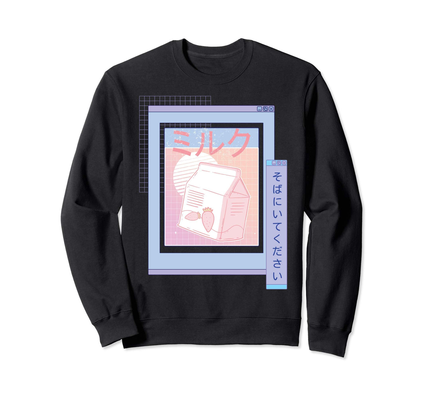 Vaporwave 90S Japanese Kawaii Sweatshirt - Custom Art Print for Adults