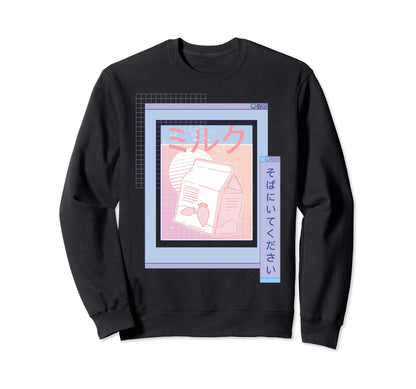 Vaporwave 90S Japanese Kawaii Sweatshirt - Custom Art Print for Adults