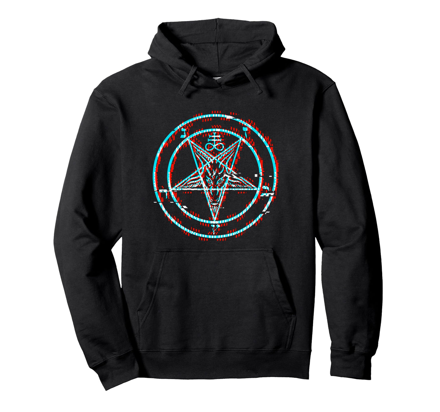 Satanic Pentagram Baphomet Vaporwave Hoodie - Fun Novelty Design Men Women