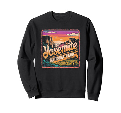 Yosemite National Park Sunset Sweatshirt - Novelty Apparel for Adults