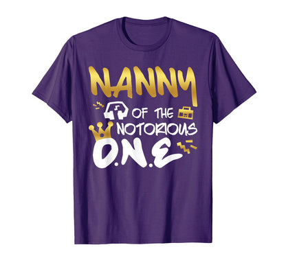 Nanny Notorious One Old School 1St Hip T-Shirt - Fun Novelty Design Unisex