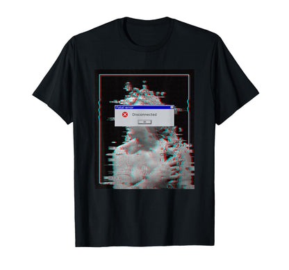 Fatal Error Disconnected Glitch Statue T-Shirt - Novelty Apparel Unisex