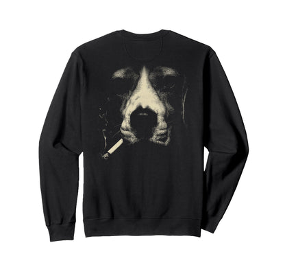 Beagle Smoking Cigarette Grunge Sweatshirt - Novelty Apparel Men Women