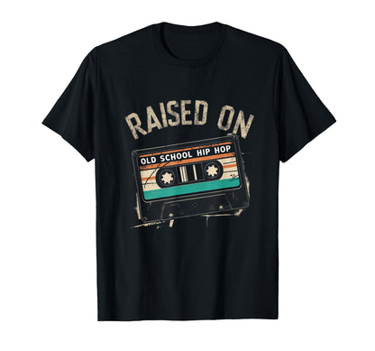 Raised Oldschool Hip Hop Cassette T-Shirt - Trendy Graphic Men Women