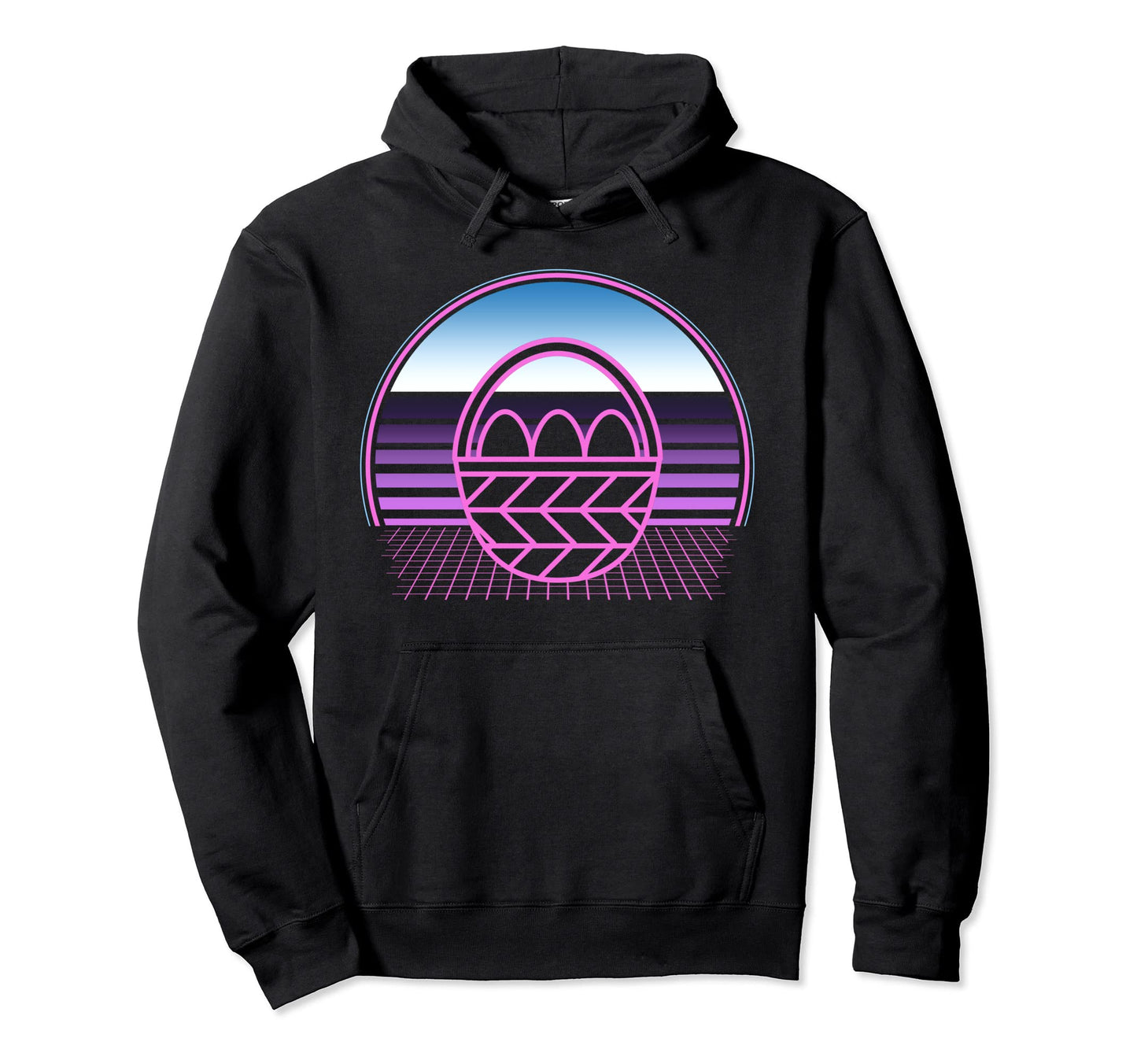 Easter 80S Vaporwave Aesthetic Hoodie - Minimalist Print for Adults