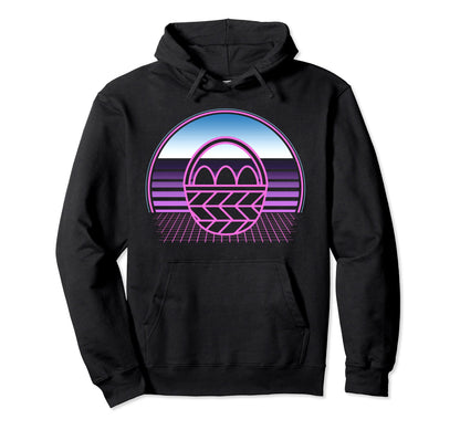 Easter 80S Vaporwave Aesthetic Hoodie - Minimalist Print for Adults