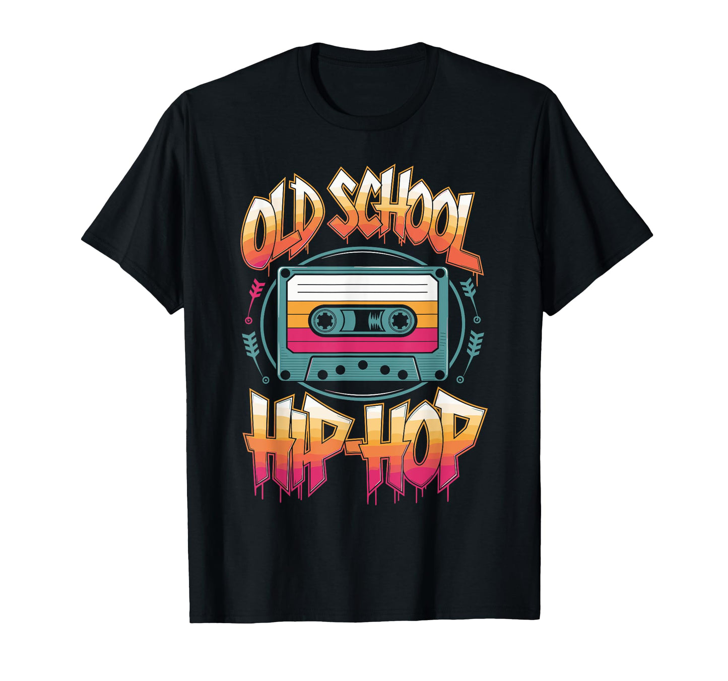 Old School Hip Hop Cassette Music Lover T-Shirt - Graphic Print Men Women