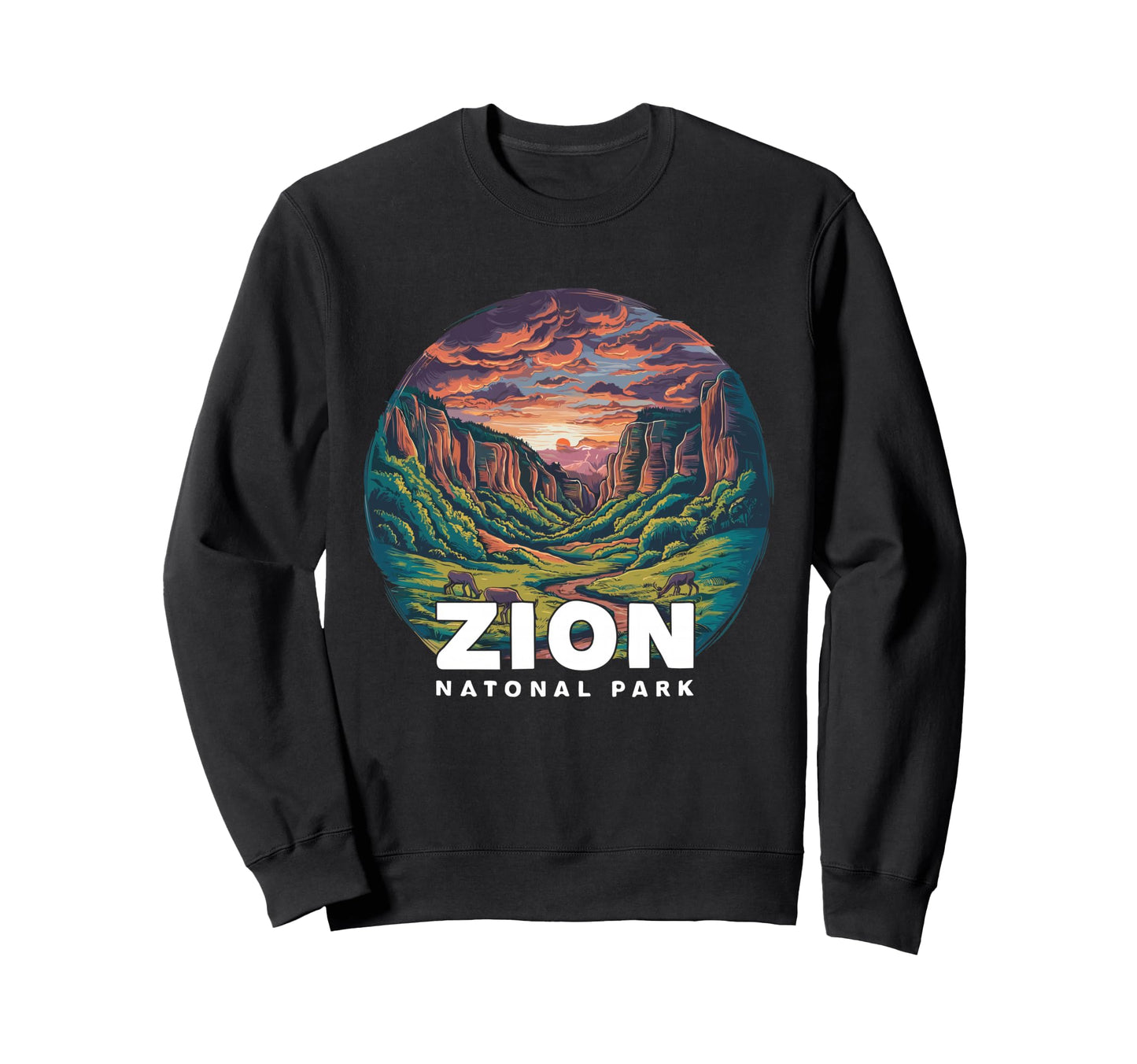 Zion National Park Utah Mount Zion Sweatshirt - Novelty Apparel Unisex