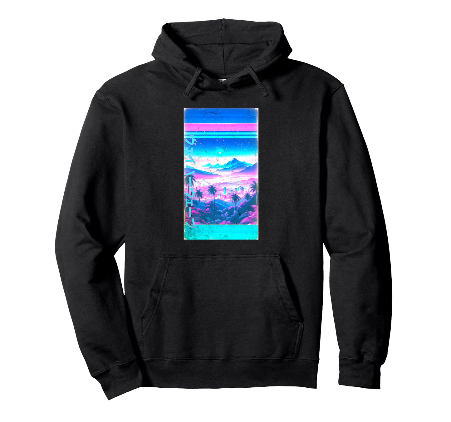 Japanese Aesthetic Vaporwave Califonia Hoodie - Novelty Apparel for Adults