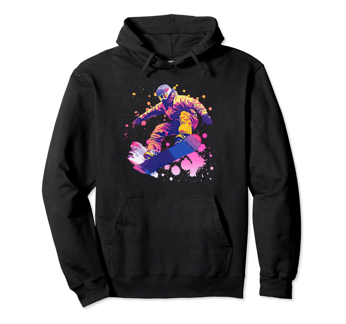 Snowboarding Vaporwave Aesthetic Hoodie - Fun Novelty Design for Adults