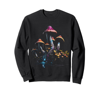 90S Grunge Mushroom Art Aesthetic Sweatshirt - Custom Art Print Men Women