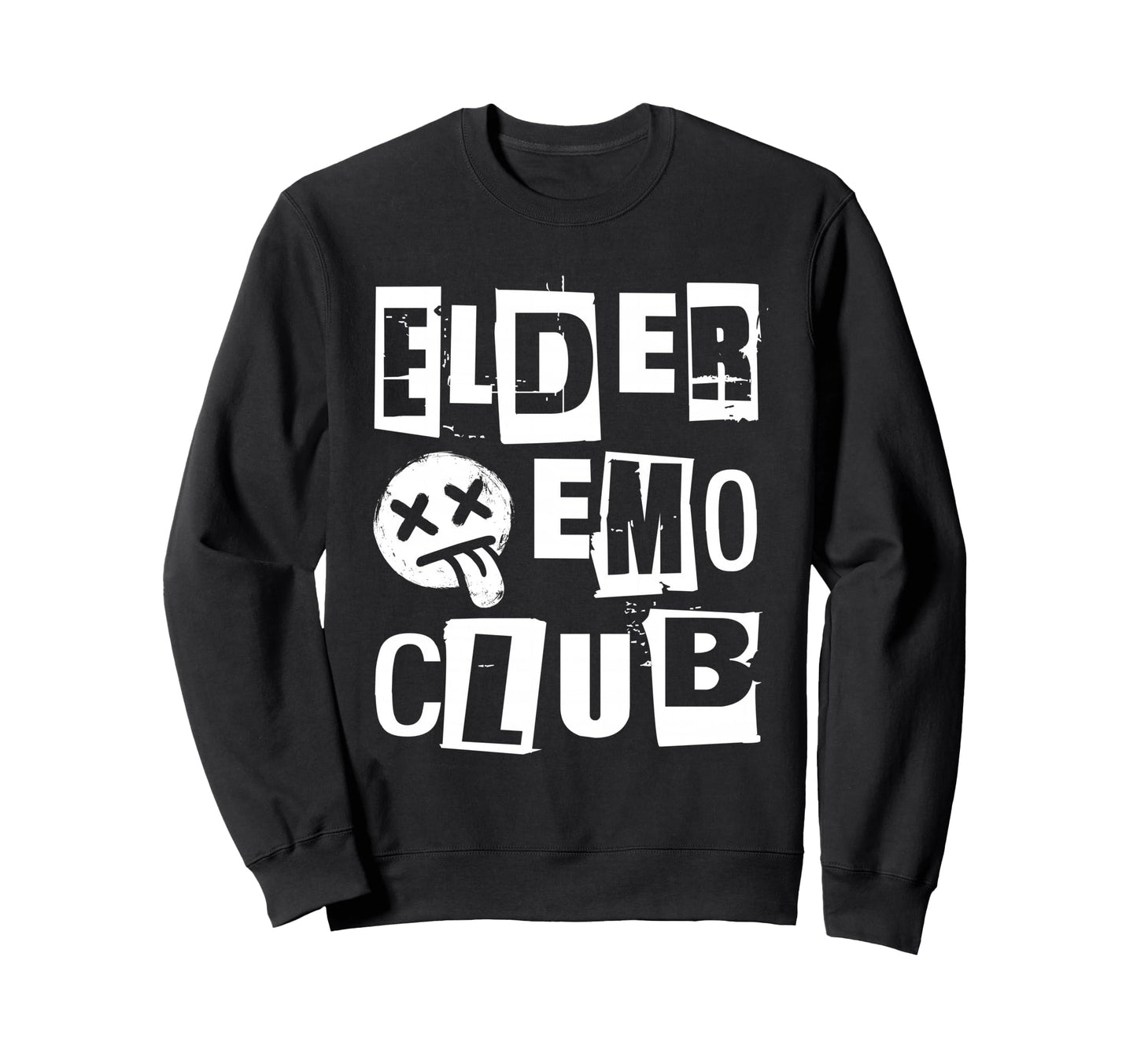 Emo Rock Elder Emo Club Y2K Sweatshirt - Casual Everyday Wear for Adults