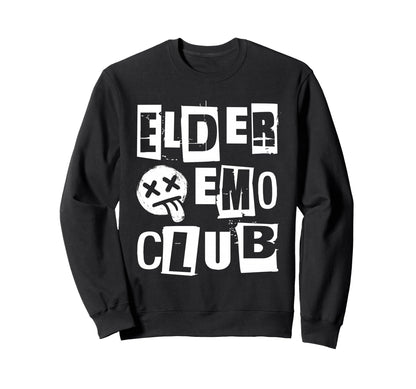 Emo Rock Elder Emo Club Y2K Sweatshirt - Casual Everyday Wear for Adults
