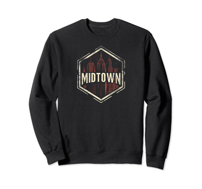 Midtown Grit 90S Grunge Sweatshirt - Fun Novelty Design Men Women