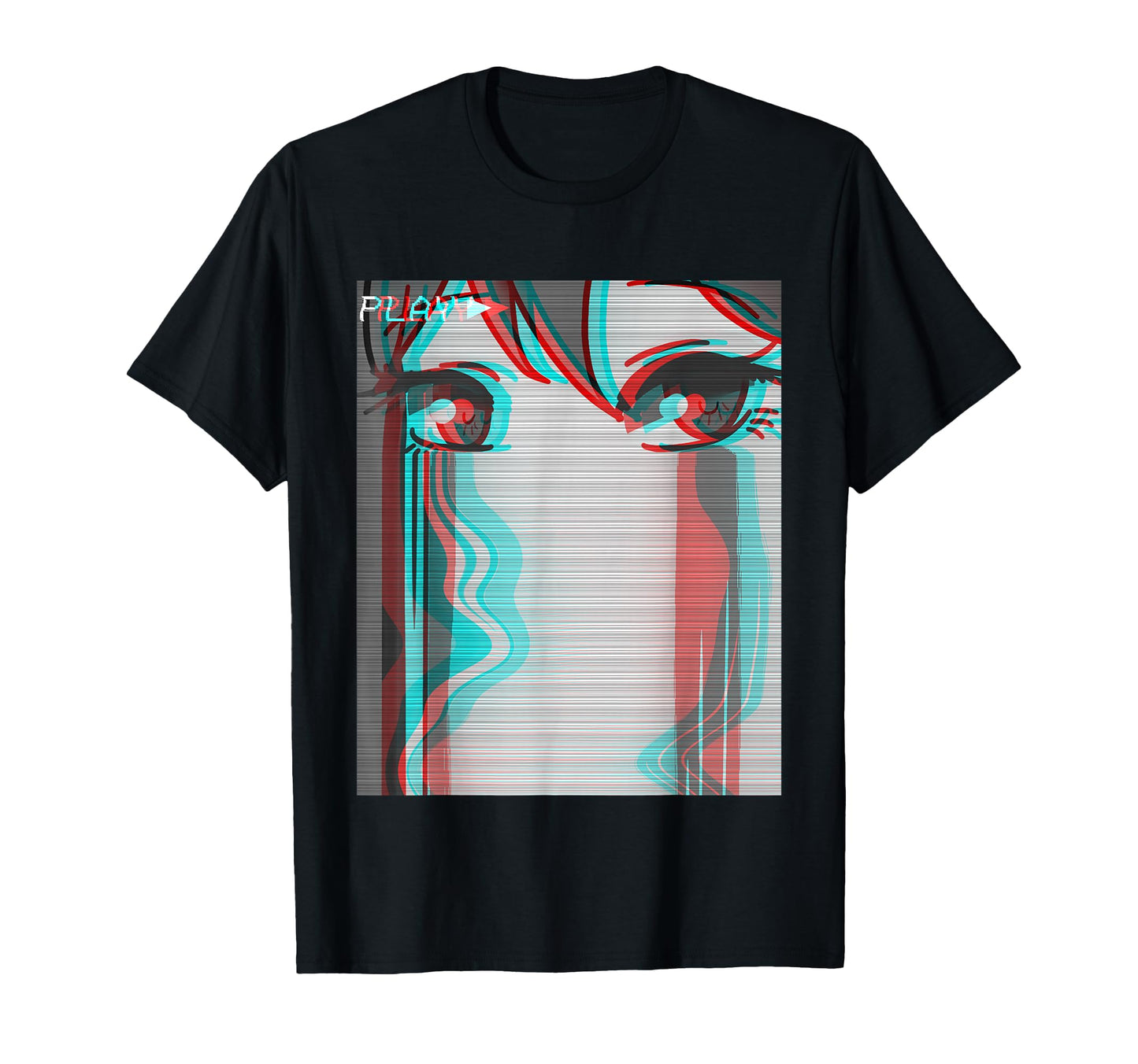 Sad Anime Eboy Egirl Harajuku Otaku T-Shirt - Trendy Graphic for Adults
