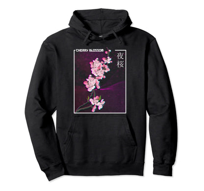 Japanese Aesthetic Vaporwave Cherry Hoodie - Custom Art Print for Adults