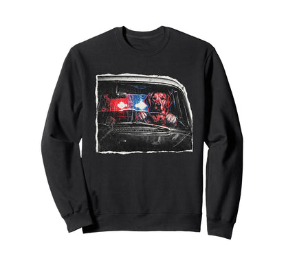 Humorous Golden Retriever Driving Sweatshirt - Novelty Apparel for Adults
