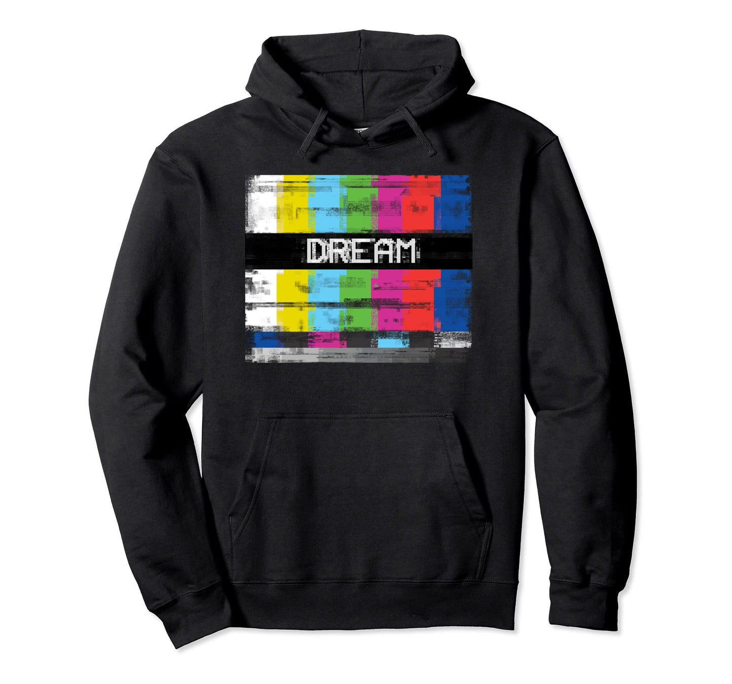 Aesthetic Dream Color Bars Tv Glitch Hoodie - Graphic Print Unisex