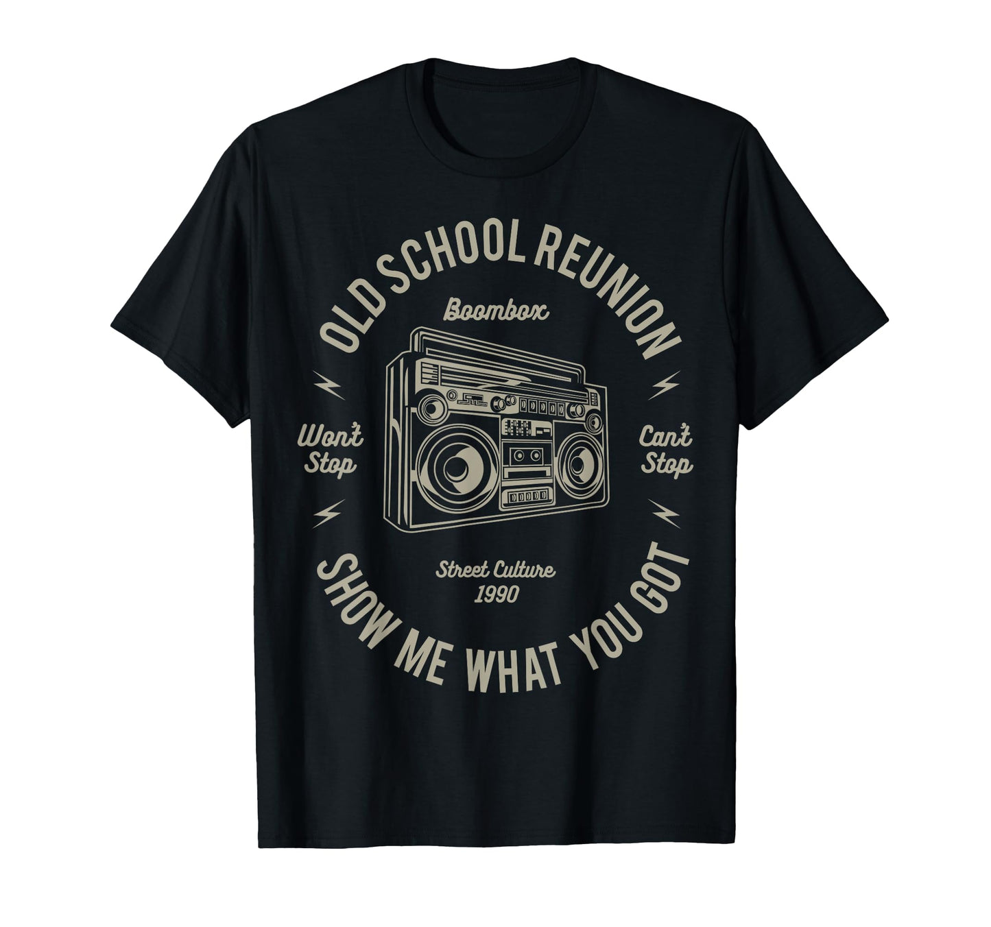 Real Hip Hop Boombox Old School Rap T-Shirt - Trendy Graphic for Adults