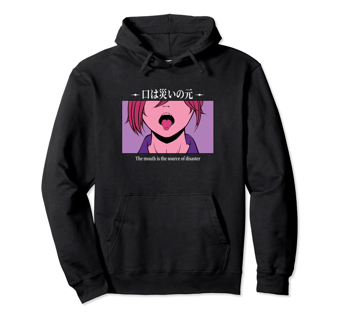 Funny Anime Pun Japanese Aesthetic Hoodie - Aesthetic Graphic for Adults