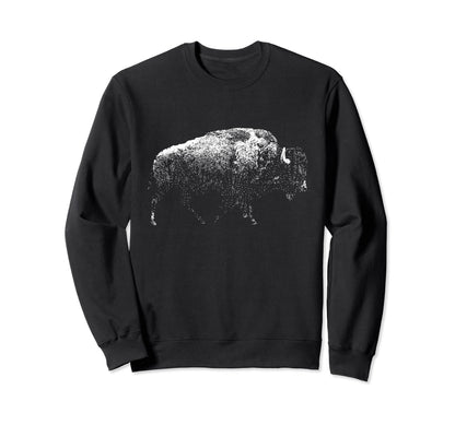 Buffalo I Bison I National Park Sweatshirt - Fun Novelty Design for Adults