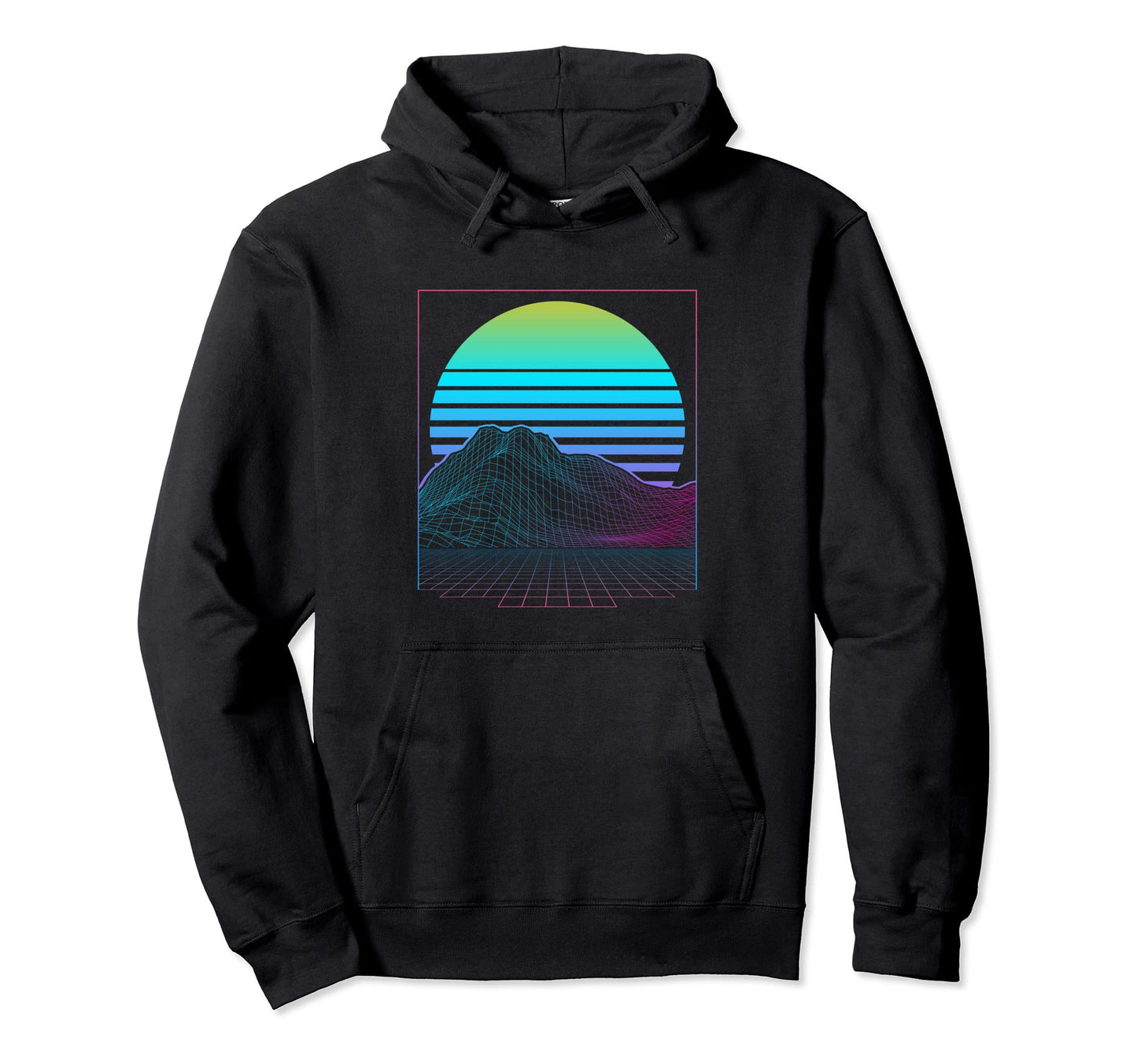 Vaporwave Aesthetic Sunset Hoodie - Casual Everyday Wear Men Women