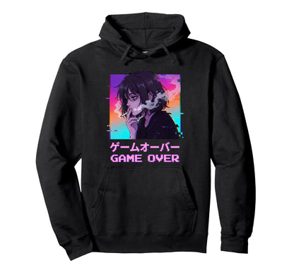 Sad Anime Vaporwave Egirl Eboy Edgy Hoodie - Novelty Apparel for Adults