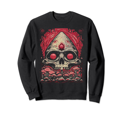 Grunge Mushroom Goth Sweatshirt - Streetwear Style for Adults