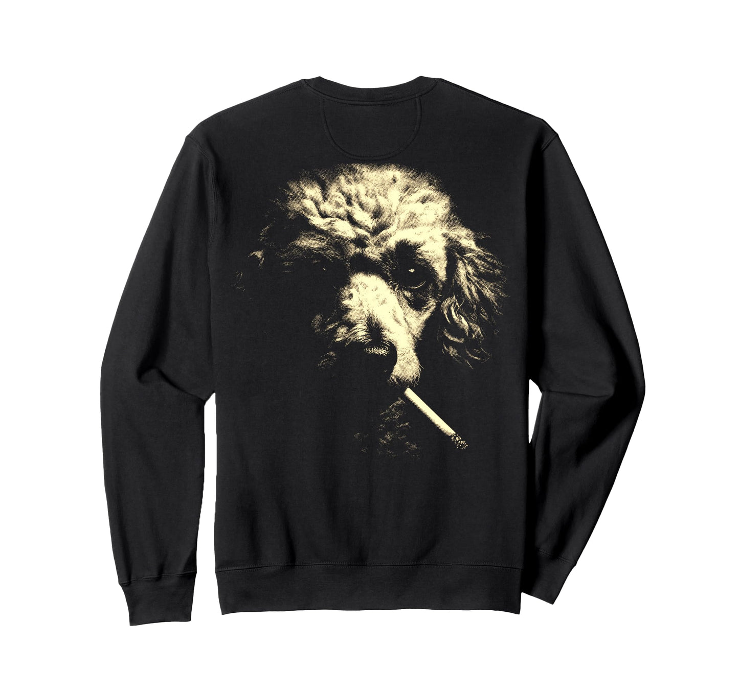 Poodle Smoking Cigarette Grunge Sweatshirt - Streetwear Style for Adults